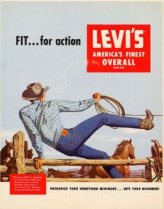 The poster from the early levi's launch